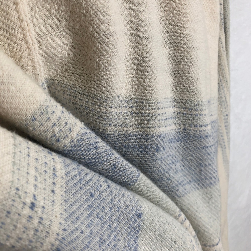 Akemi + Kin Anthropologie Striped Open Front Cardigan Sz XS Blue Cream Oversized - Picture 11 of 12
